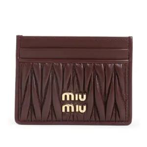 골드 로고 스티칭 가죽 카드지갑 5MC076AFPP F0007