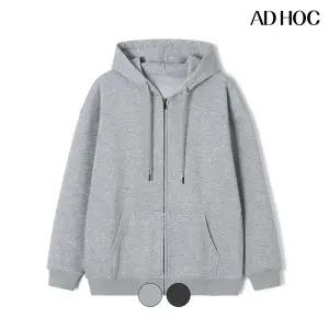 [애드호크] 남성 무지 기모 후디 집업(HBBLTA1)