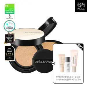 (New컬러 출시)정샘물 에센셜 스킨 누더 쿠션(본품+리필)(+ 톤밸런싱베이스3ml + 물크림라이트8ml + 글로우 베이스 5ml )