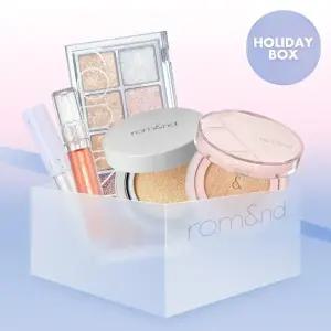[롬앤 홀리데이 BOX] 쿠션 + 아이 팔레트 + 글리터 OR 립 글로스