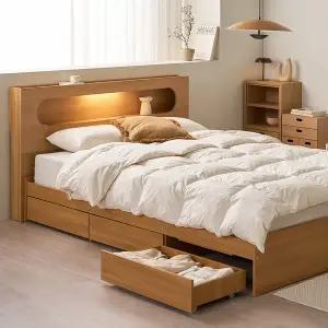 [파로마] 일라 LED 수납침대 SS 프레임만