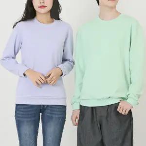 남자 여자 무지 특양면 맨투맨 티셔츠(22색상)