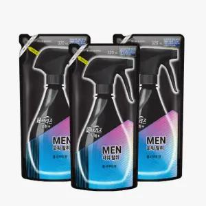 페브리즈 포맨 섬유탈취제 쿨 아쿠아 향 리필 320mlx3개