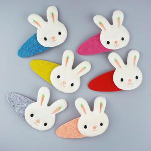 당근 토끼 똑딱핀 (2종)  유아머리핀 아동머리핀 심플똑딱핀