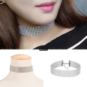 ck_c1283 2.5 샤인스톤 초커목걸이 인조큐빅 목걸이밴드 클럽 넥초커밴드