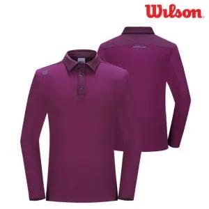 윌슨 남성 기모티셔츠 5623 클라렛 카라티셔츠 단체티