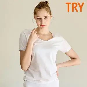 TRY 여성 순면 반팔런닝 5매