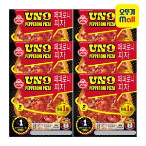 [본사직영] 오뚜기 페퍼로니 피자 UNO 180g, 6개