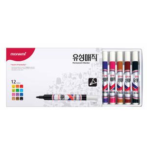 모나미 유성매직 8색셋트 12색셋트 둥근촉