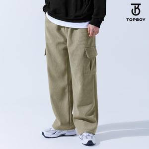 윈터 골덴 기모 카고 스트링 와이드 팬츠 (LC101)