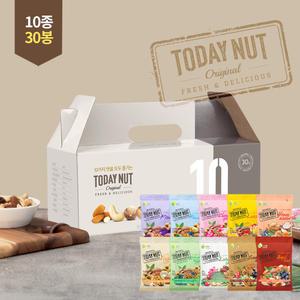 투데이넛 너트한줌 하루견과 혼합 믹스 10종 30봉 선물세트 / 매일 투데이 한줌 견과류