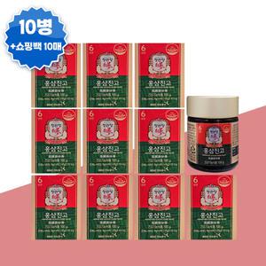 정관장 홍삼진고 100g x 10병 +쇼핑백동봉 홍삼진액 홍삼농축액 떠먹는홍삼 엑기스 부모님선물