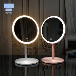 터치식 LED 3색 조명 화장 거울 인테리어 무드등 5배 확대경 메이크업 거울