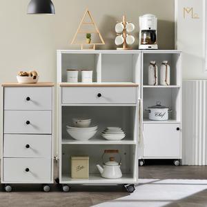 [모로] 퍼니 600 바퀴형 손잡이 오픈수납장 서랍 수납장 주방 이동식