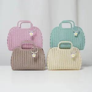 미니 헬스장 수영장 사우나 찜질방 목욕 실리콘 젤리 샤워 바구니 가방 물빠짐