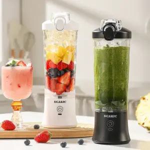 SGAKIC 무선 미니 믹서기 휴대용 소형 블렌더 텀블러 쉐이크 600ml
