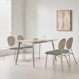 바모스 세라믹 식탁 실버 테이블 4인용 1600