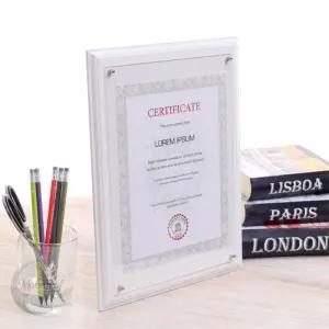 MLstore 상장액자 허가증 A4 화이트 자격증액자