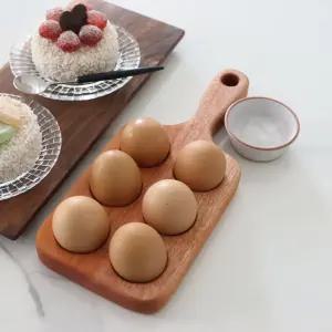 마호가니 손잡이 6구 에그홀더 주방용품 z