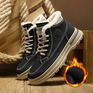 남성 겨울 털기모 방한 워커 스니커즈 남자겨울신발 방한신발 캐주얼슈즈 겨울패션슈즈