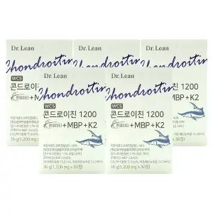 닥터린 콘드로이친 1200 콘레이티 + MBP + K2 1200mg x 30정 x 5박스 /Hb