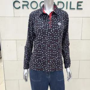 [크로커다일레이디]프린트카라티셔층CLEWTS218-BK_BP