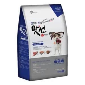 맛선 강아지 습식사료 작은알갱이 2.5kg애완용강아지사료 강아지사료 맛있