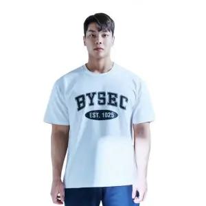 바이젝 BYSEC 코튼 시그니처로고 세미오버핏 반팔 티셔츠_4Color BY23SOCT02 307534