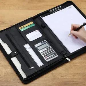 계산기 다이어리 비즈니스 사무용품 파일형 서류 가죽