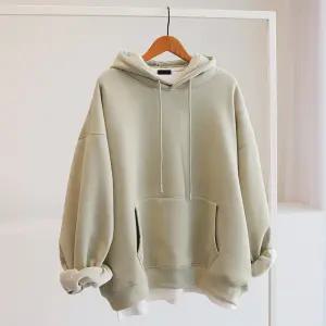 [잇수다] 올리옹 밍크 기모 컬러 오버핏 후드 맨투맨