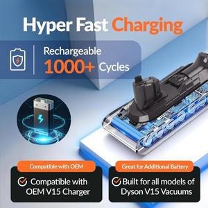 다이슨 호환 V15 배터리 교체용 고용량 클릭인 리튬 팩 (V11 아웃사이즈 디텍트 SV22 SV47 진공청소기용)
