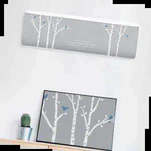 에어컨커버 벽걸이형 트라이앵글 에어컨커버/보관 덮개 먼지차단