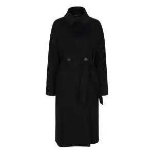 25FW 막스마라 위크엔드 여성 RESINA 레지나 벨티드 더블 울 코트 블랙 RESINA 013