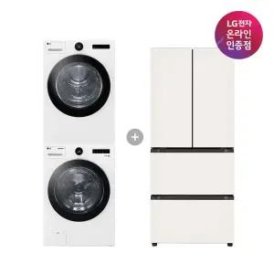 LG 트롬 세탁기건조기 세트 + LG 디오스 오브제컬렉션 김치톡톡 (FX23WA-20WQ + Z408MEEF23)