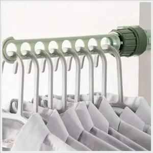 [오너클랜]무타공 흡착식 옷걸이 행거 욕실 빨래 주방 행주 걸이 그린