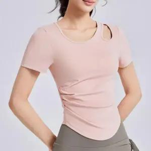 [셀러에이드]요가복 반팔 여성 스판 무지 기본티 어깨펀칭