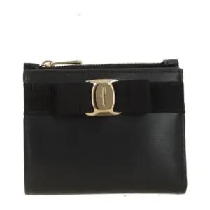 페라가모 그로스그레인 보우 메탈 로고 컴팩트 지갑 734500