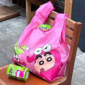 Rly 짱구는못말려 초코비 짱구 마켓백 접이식 장바구니