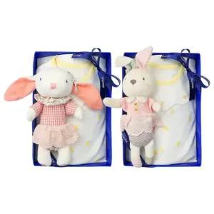 [갤러리아] (압소바말띠출산,백일,아기우주복)모니뱀부우주복+토끼딸랑이세트(A11-10612SET)