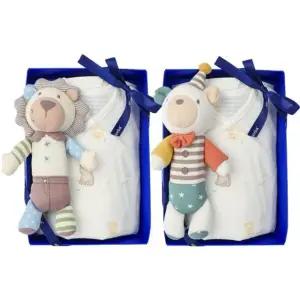 [갤러리아] (압소바출산,태교,배냇저고리세트)새싹곰오가닉배냇슈트+사자,곰딸랑이(A1A-1012SET)