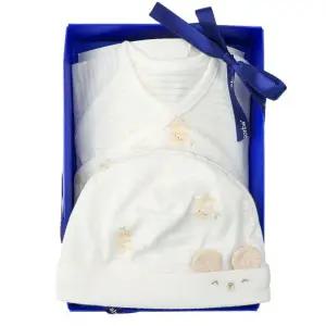 [갤러리아] (압소바출산,태교,배냇저고리세트)새싹곰오가닉배냇슈트+신생모세트(A1A-10122SET)