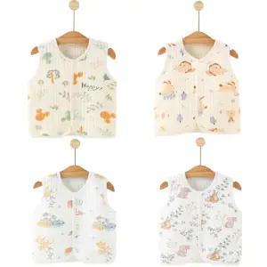 신생아 아기 사계절 누빔 순면 실내조끼(0세-3세까지)