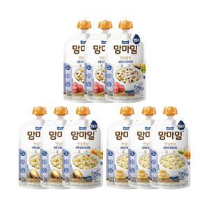 맘마밀 실온이유식 15개월, 소불고기 가지진밥 3개+닭백숙 찹쌀진밥 3개+전복 모듬채소진밥 3개 (총 9개)