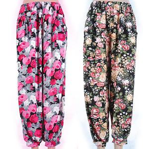 몸빼바지 9부/일바지 행사용 기모속바지 할머니 꽃무늬 쿨 여름 배기