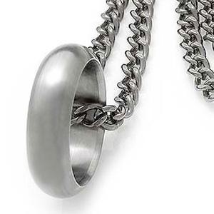 링 펜던트 티타늄목걸이,남성,반지의 제왕,절대,치매,스포츠,미아방지,티탄,원적외선/117