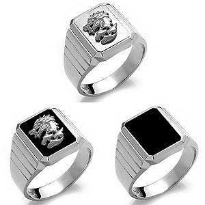 실버 오닉스 용반지 커플링 커플반지 우정링남자반지 여자 실버 은반지 기념일 선물 패션 골드앤실버