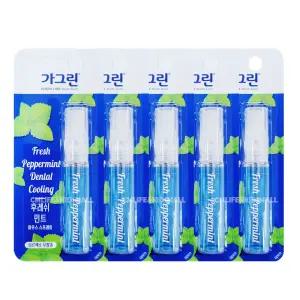 가그린 후레쉬 액 7ml 민트 5개/뿌리는 구강청결제 스프레이 휴대용 페퍼민트