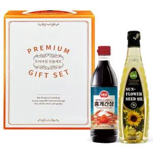 해바라기유500ml+홍게간장500g 식용유선물세트 해표 롯데 설날 추석 명절 국수