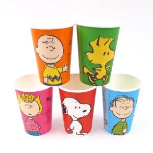 스누피 캐릭터 칼라 종이컵 13온스 대 10개 세트