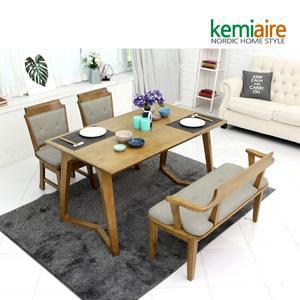 아르곤 4인용 회전의자 원목식탁SET(벤치형) KHD-439B
